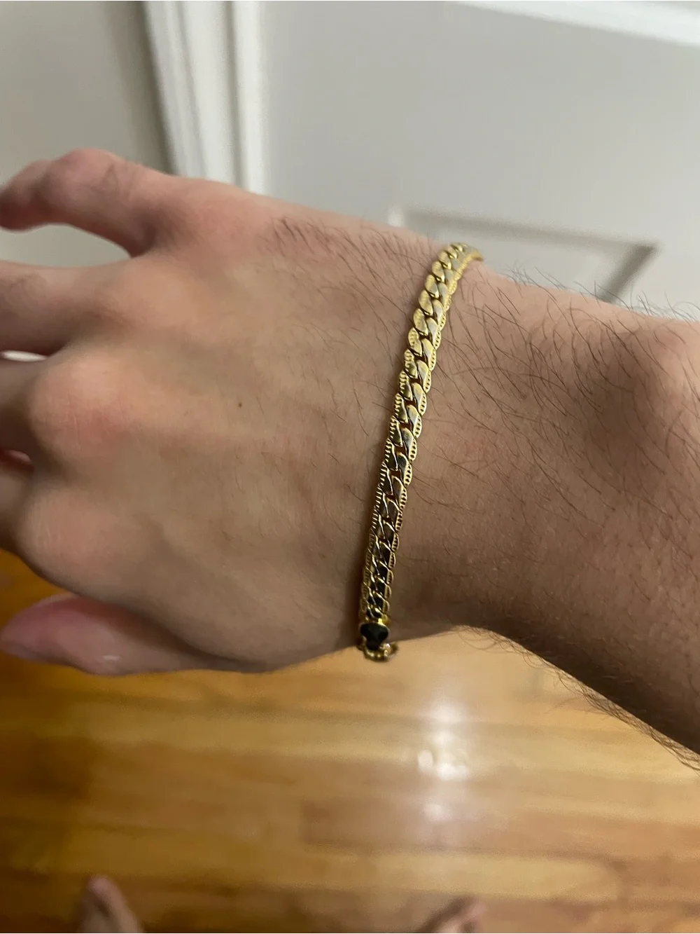 Gold Tone Double Chain Bracelet